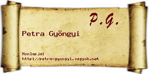 Petra Gyöngyi névjegykártya