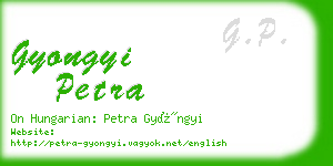gyongyi petra business card